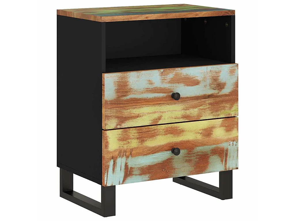 Table de chevet 50x33x62cm Bois de récupération et d'ingénierie