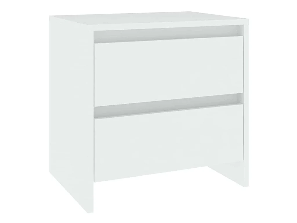 Table de chevet blanc 45x34,5x44,5 cm bois d’ingénierie