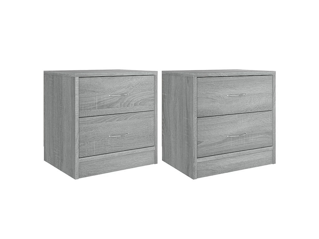Tables de chevet 2 pcs sonoma gris 40x30x40 cm bois ingénierie