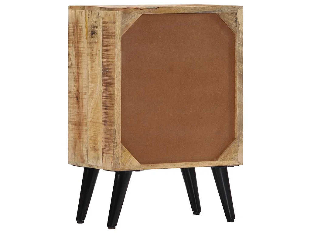 Mesita de noche de madera maciza de mango 40x30x60 cm