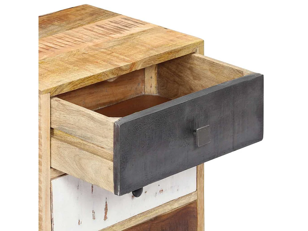 Mesita de noche de madera maciza de mango 40x30x60 cm