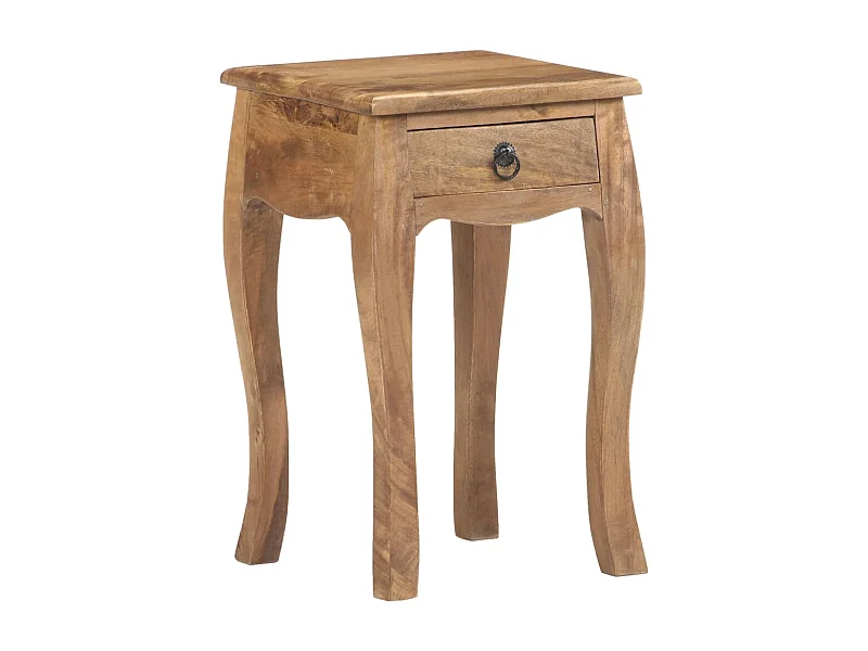 Mesa de cabeceira 28x28x46 cm madeira de mangueira maciça