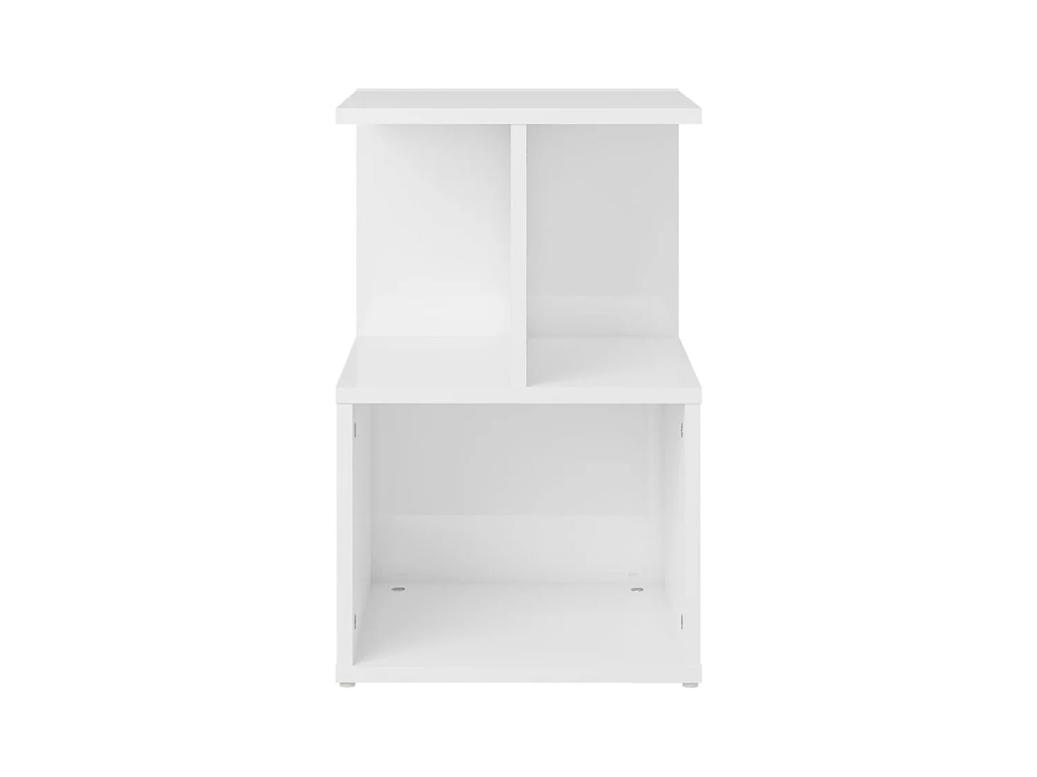 Tables de chevet 2pcs Blanc brillant 35x35x55cm bois ingénierie