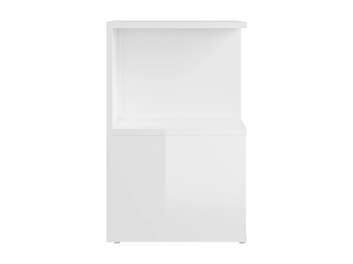 Tables de chevet 2pcs Blanc brillant 35x35x55cm bois ingénierie
