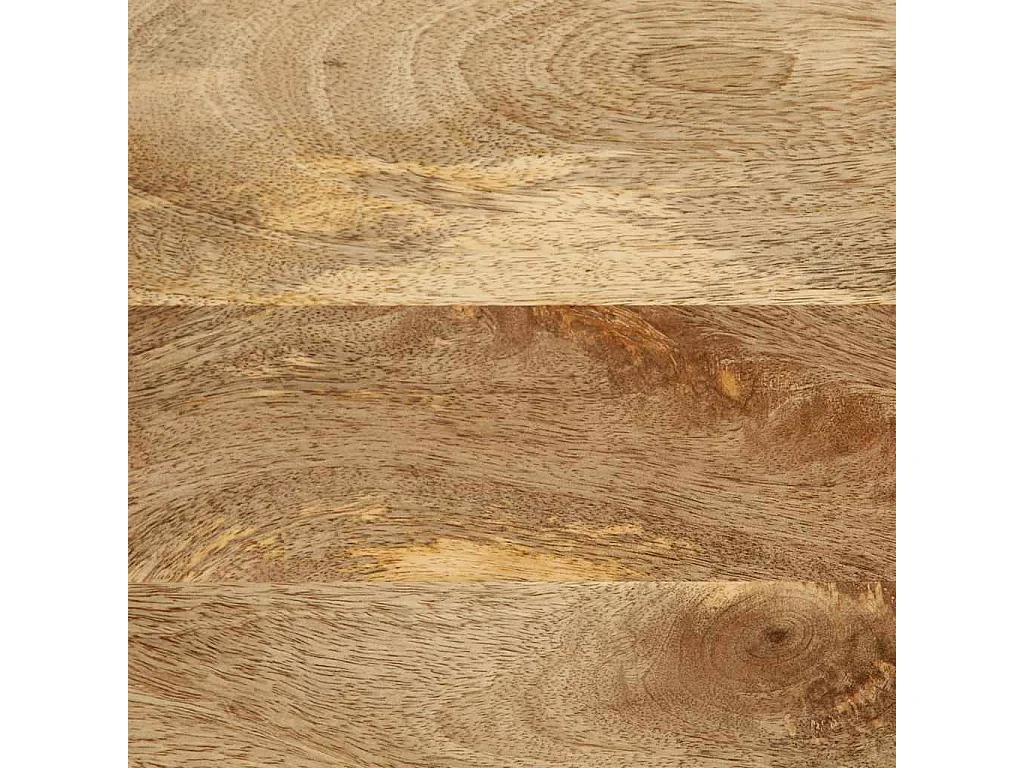 Table de chevet noir 50x33x60 cm bois de manguier massif brut