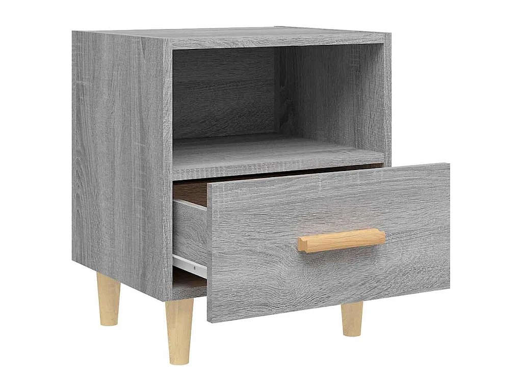 Nachttische 2 Stk. Grau Sonoma 40x35x47 cm