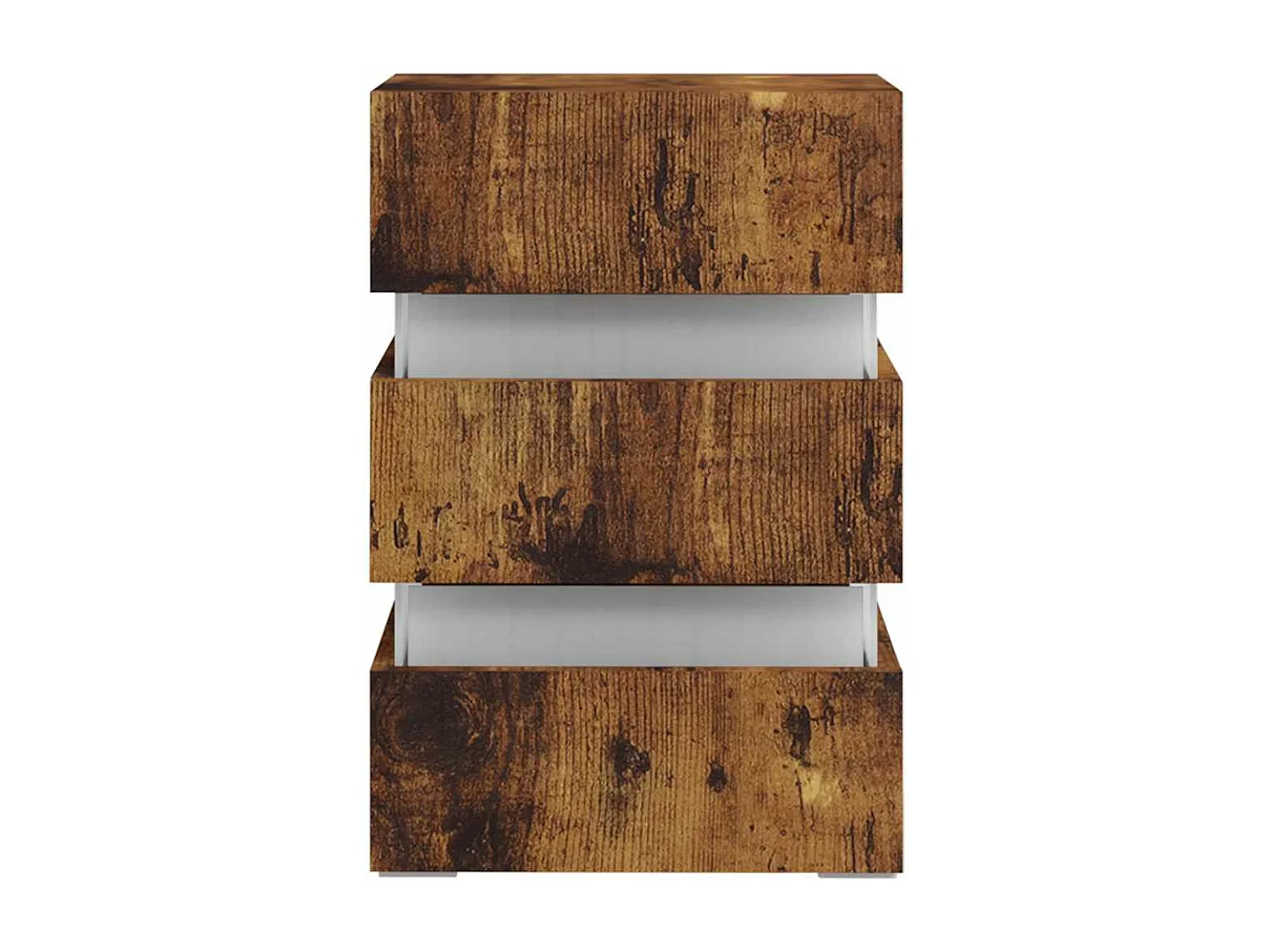 LED-Nachttisch Räuchereiche 45x35x67 cm Holzwerkstoff