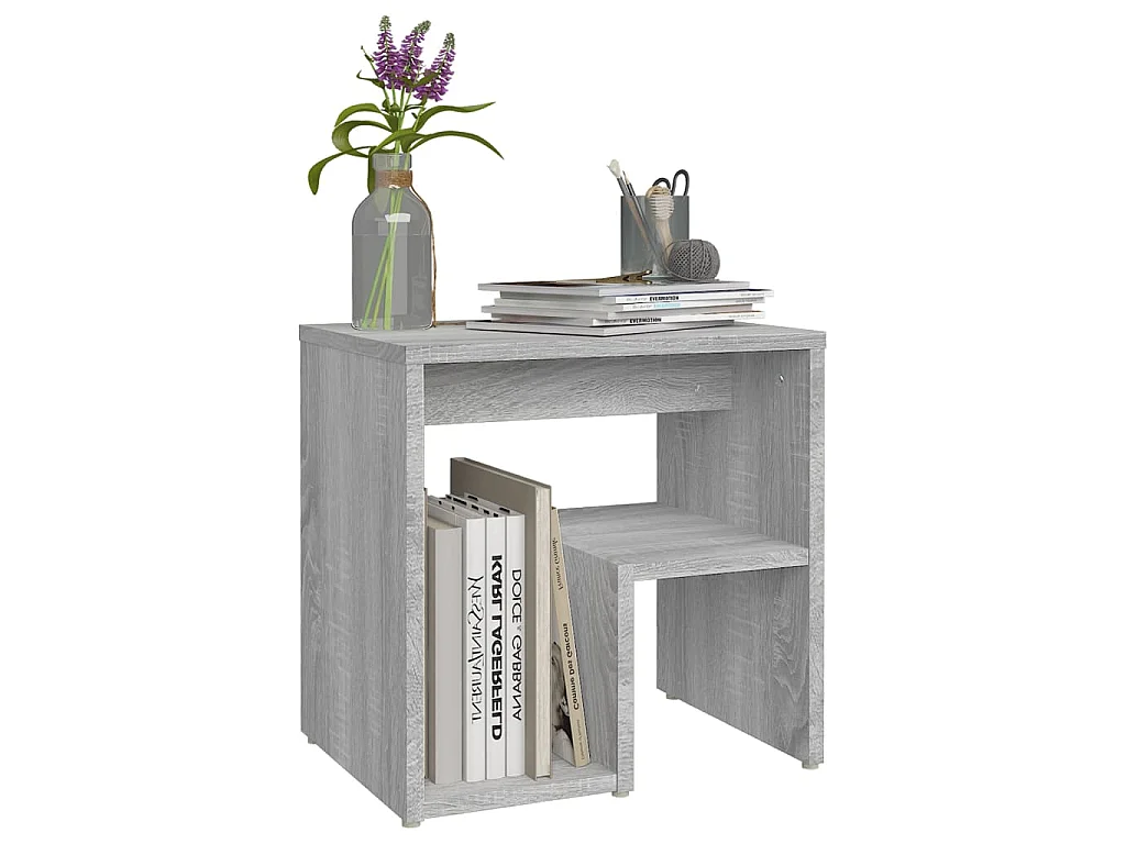 Table de chevet Sonoma gris 40x30x40 cm Bois d'ingénierie