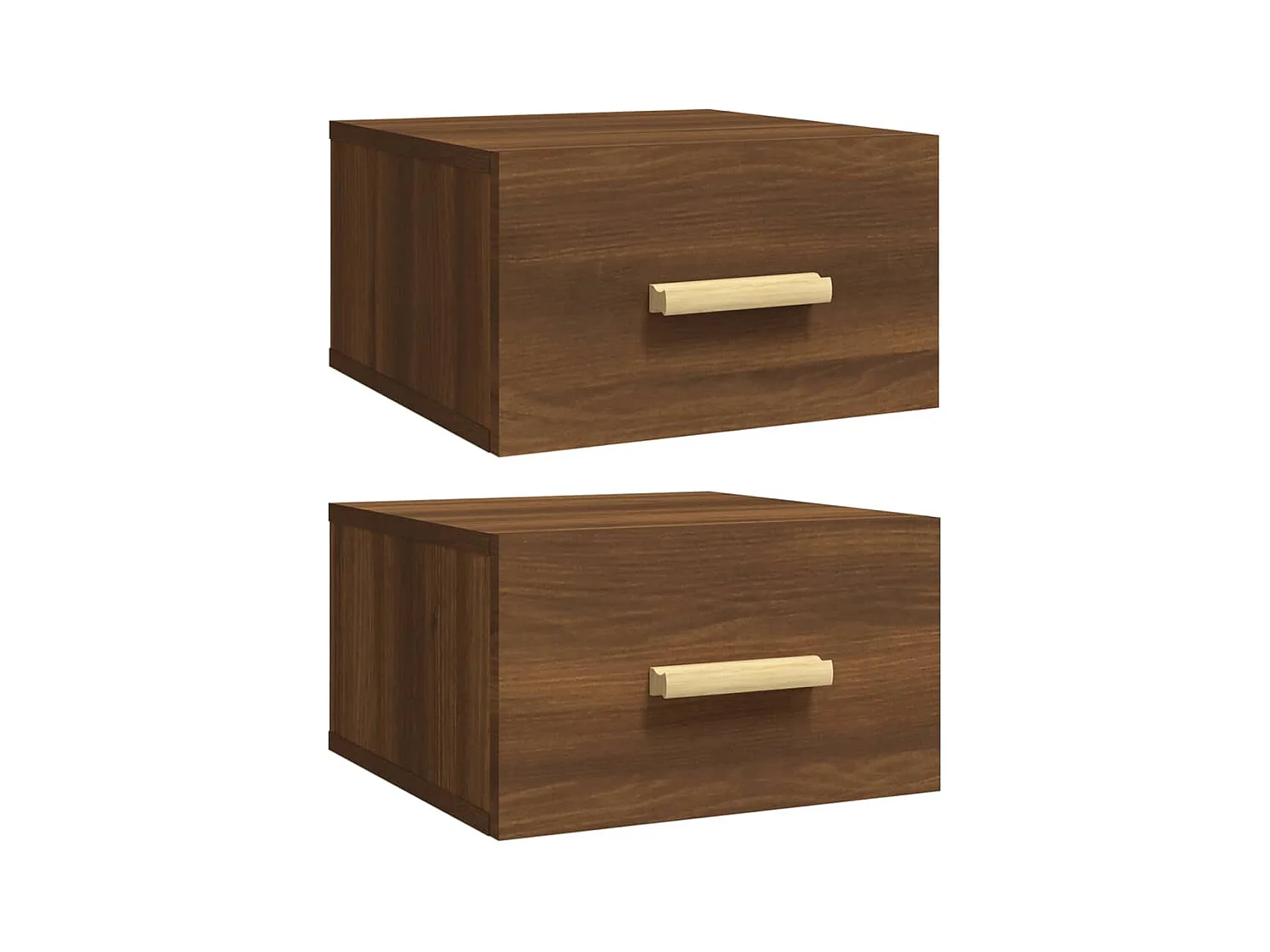 Tables de chevet murales 2 pcs chêne marron 35x35x20 cm