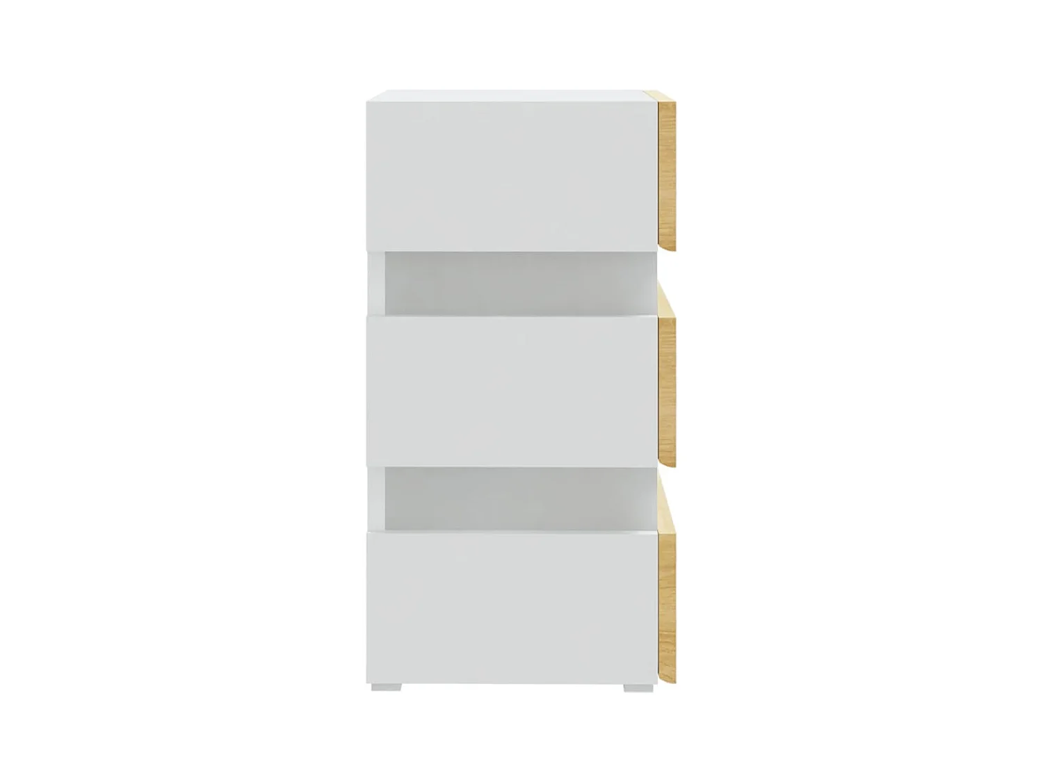 Table de chevet à LED Blanc et chêne sonoma 45x35x67 cm