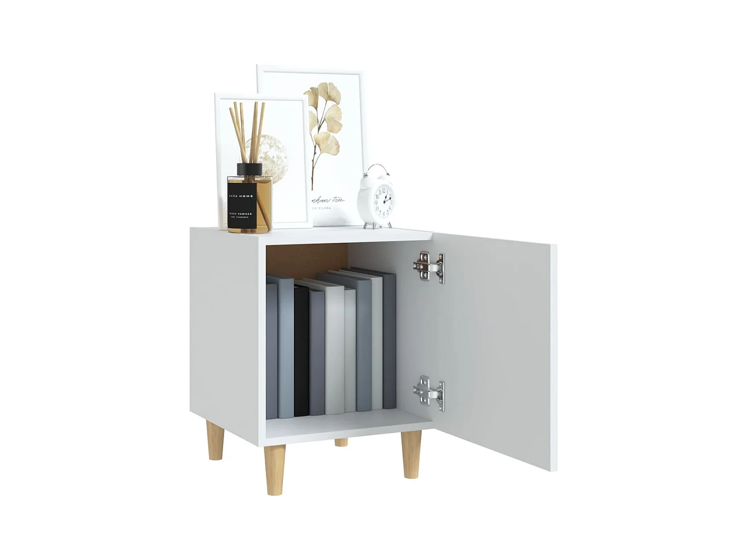 Comodino Bianco in Legno Multistrato