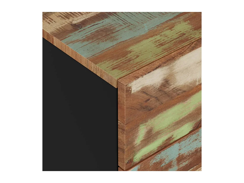 Comodino 50x33x62cm Legno Massello Recupero e Legno Multistrato