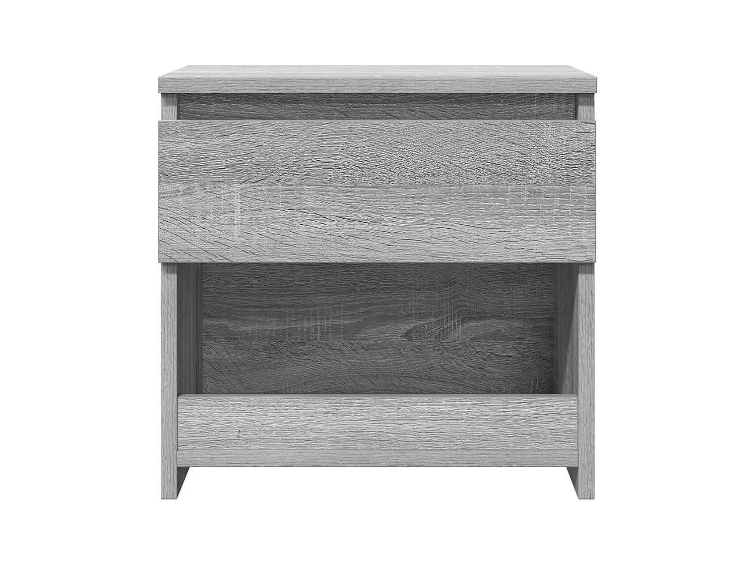 Mesita de noche de madera contrachapada gris Sonoma 40x30x39cm