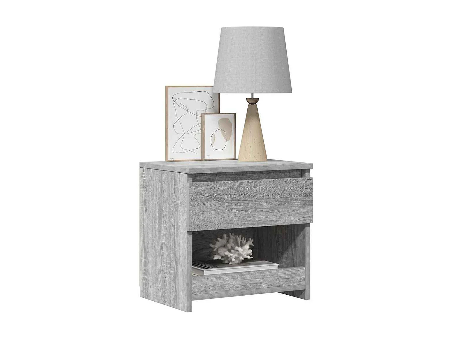 Table de chevet Sonoma gris 40x30x39 cm Bois d'ingénierie