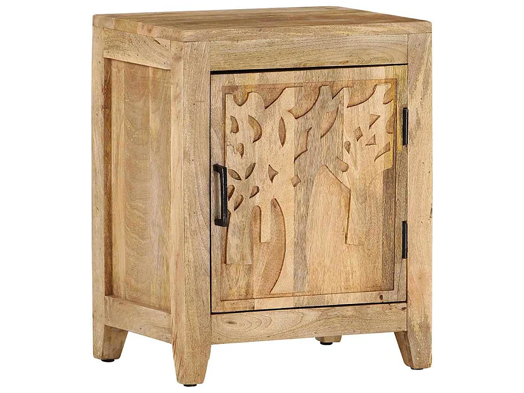 Table de chevet 40x30x50 cm Bois de manguier massif