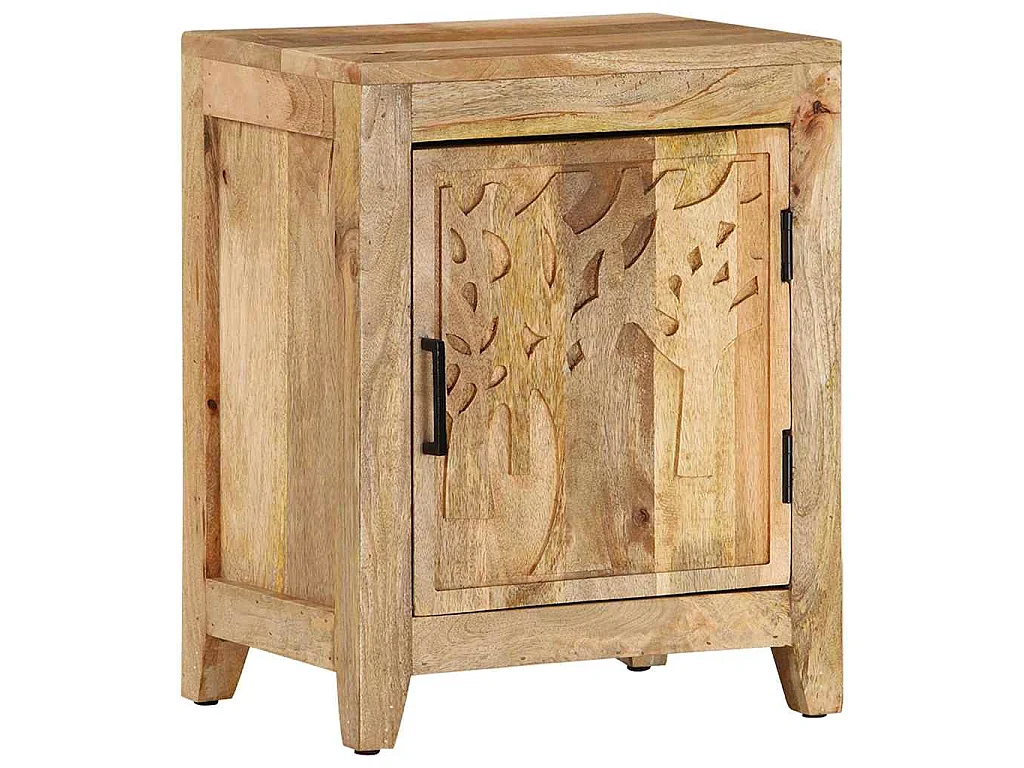 Table de chevet 40x30x50 cm Bois de manguier massif