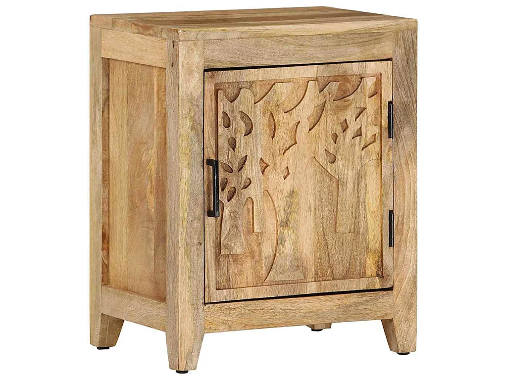 Table de chevet 40x30x50 cm Bois de manguier massif