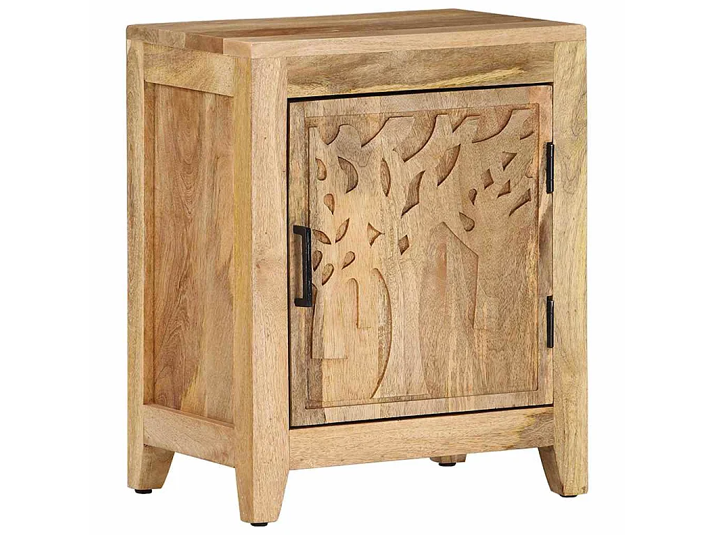 Table de chevet 40x30x50 cm Bois de manguier massif