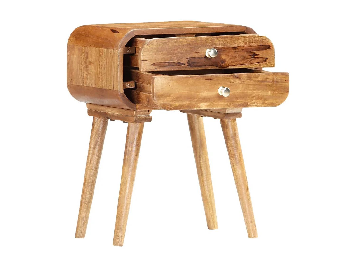 Nachtkastje 43x30x58 cm massief mangohout