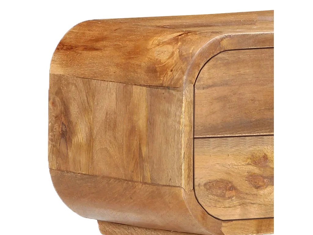 Comodino 40x30x58 cm in Legno Massello di Mango