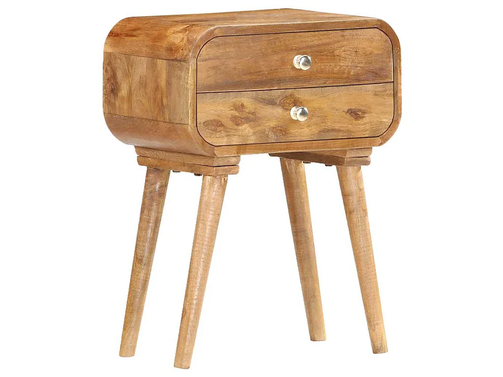 Table de chevet 43 x 30 x 58 cm Bois de manguier massif