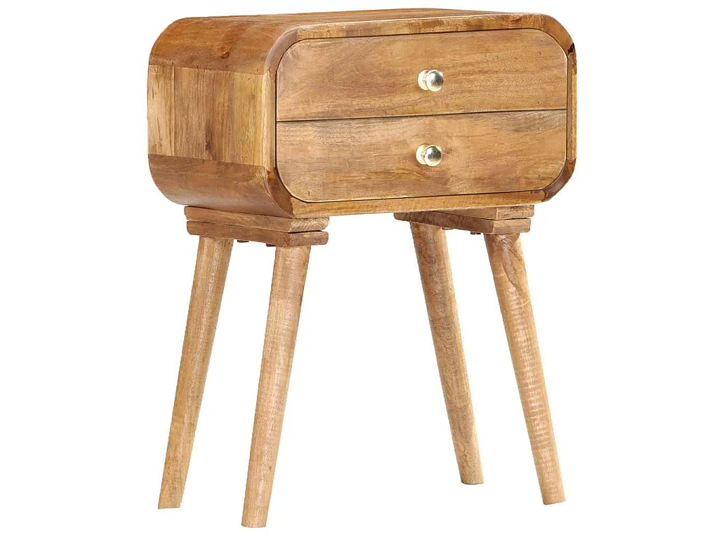 Table de chevet 43 x 30 x 58 cm Bois de manguier massif