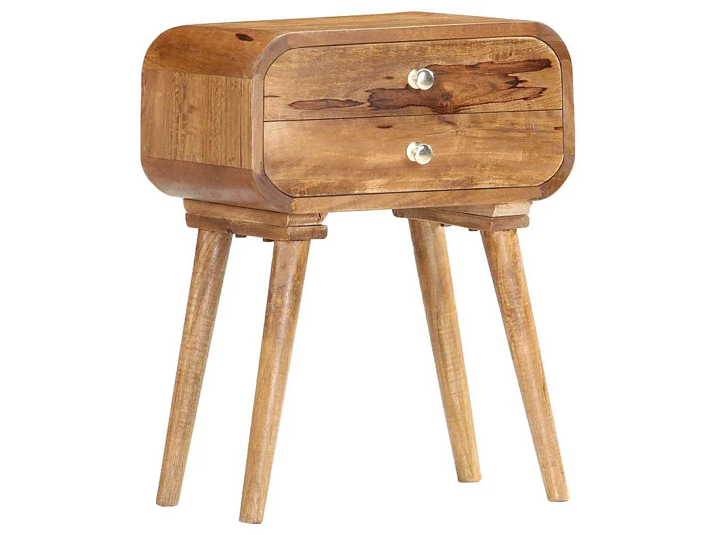 Table de chevet 43 x 30 x 58 cm Bois de manguier massif