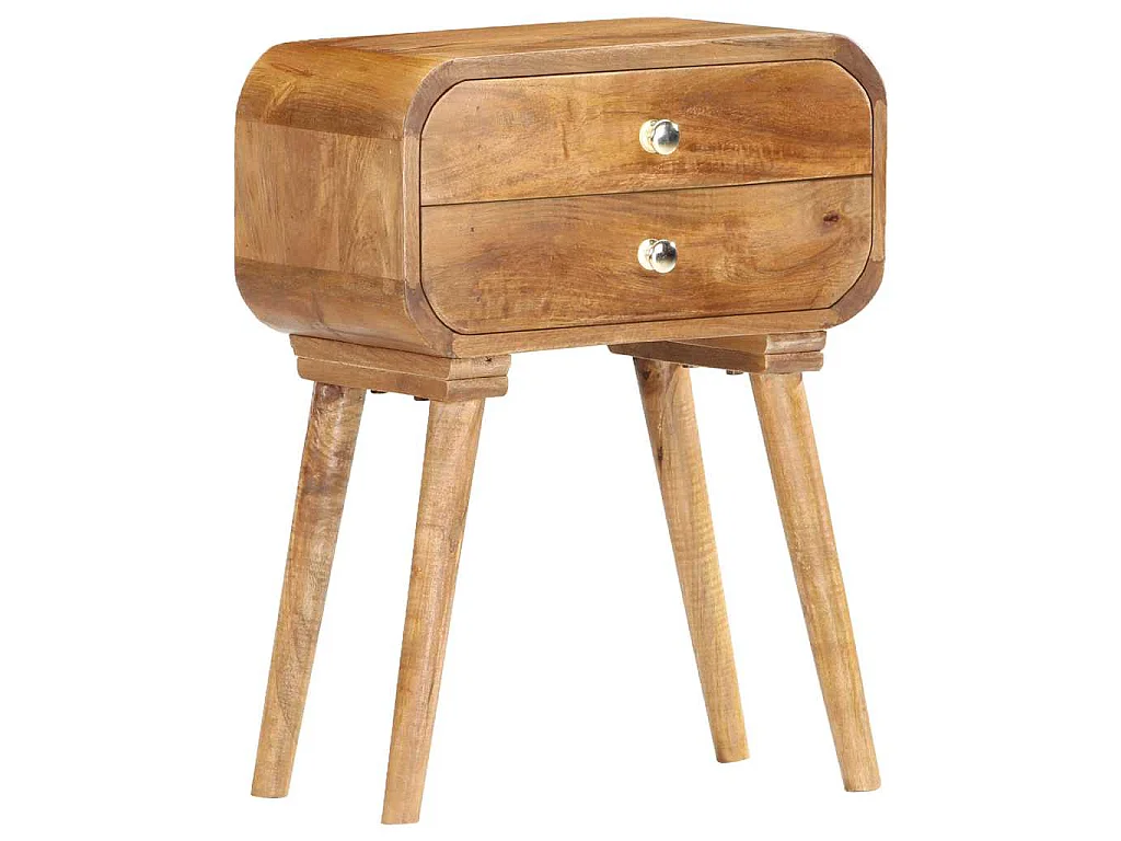 Table de chevet 43 x 30 x 58 cm Bois de manguier massif