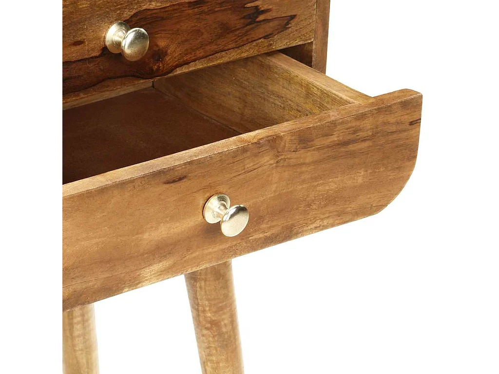 Table de chevet 43 x 30 x 58 cm Bois de manguier massif