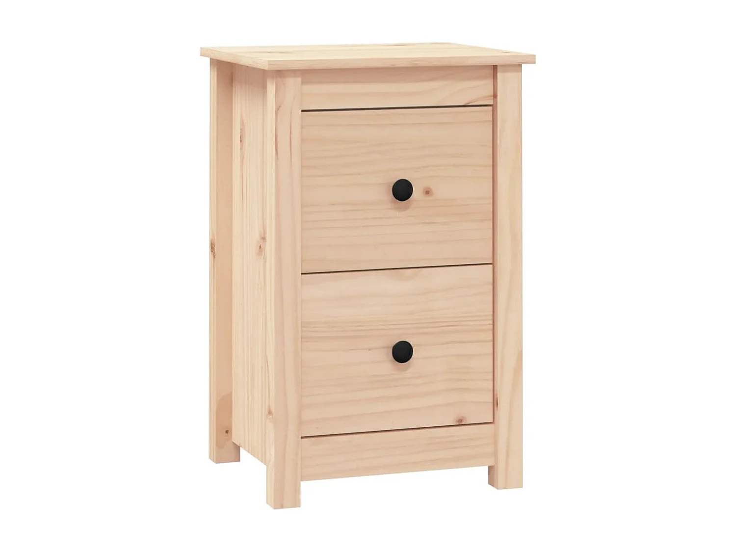 Comodino 40x35x61,5 cm in Legno Massello di Pino