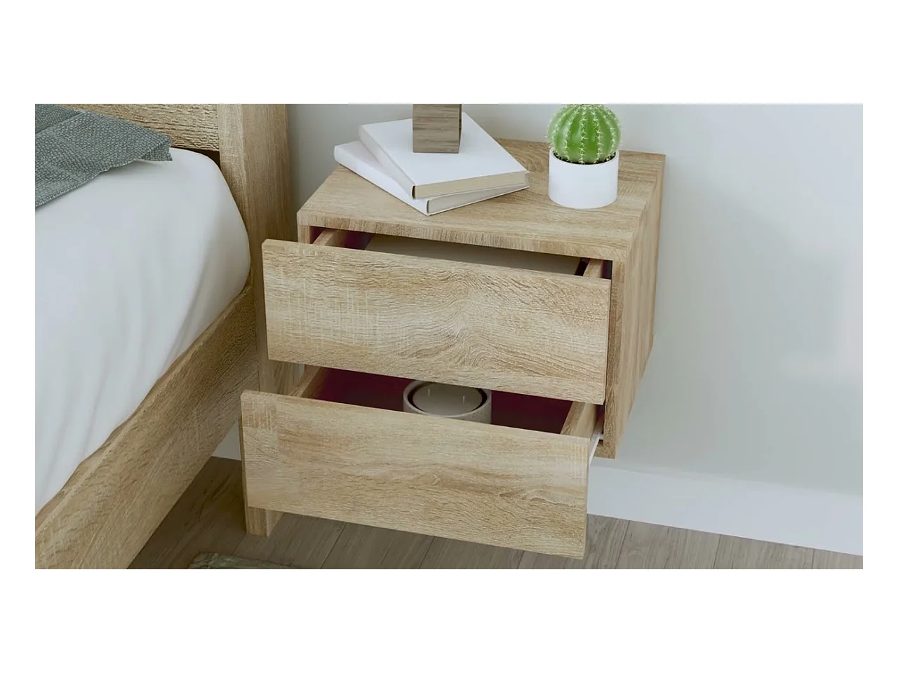 Table de chevet chêne sonoma 40x30x30 cm Bois d'ingénierie