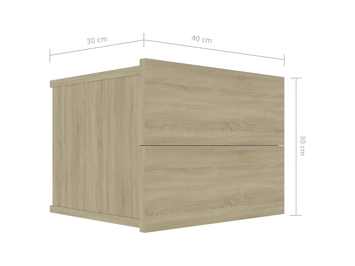 Nachttisch Sonoma-Eiche 40x30x30 cm Holzwerkstoff
