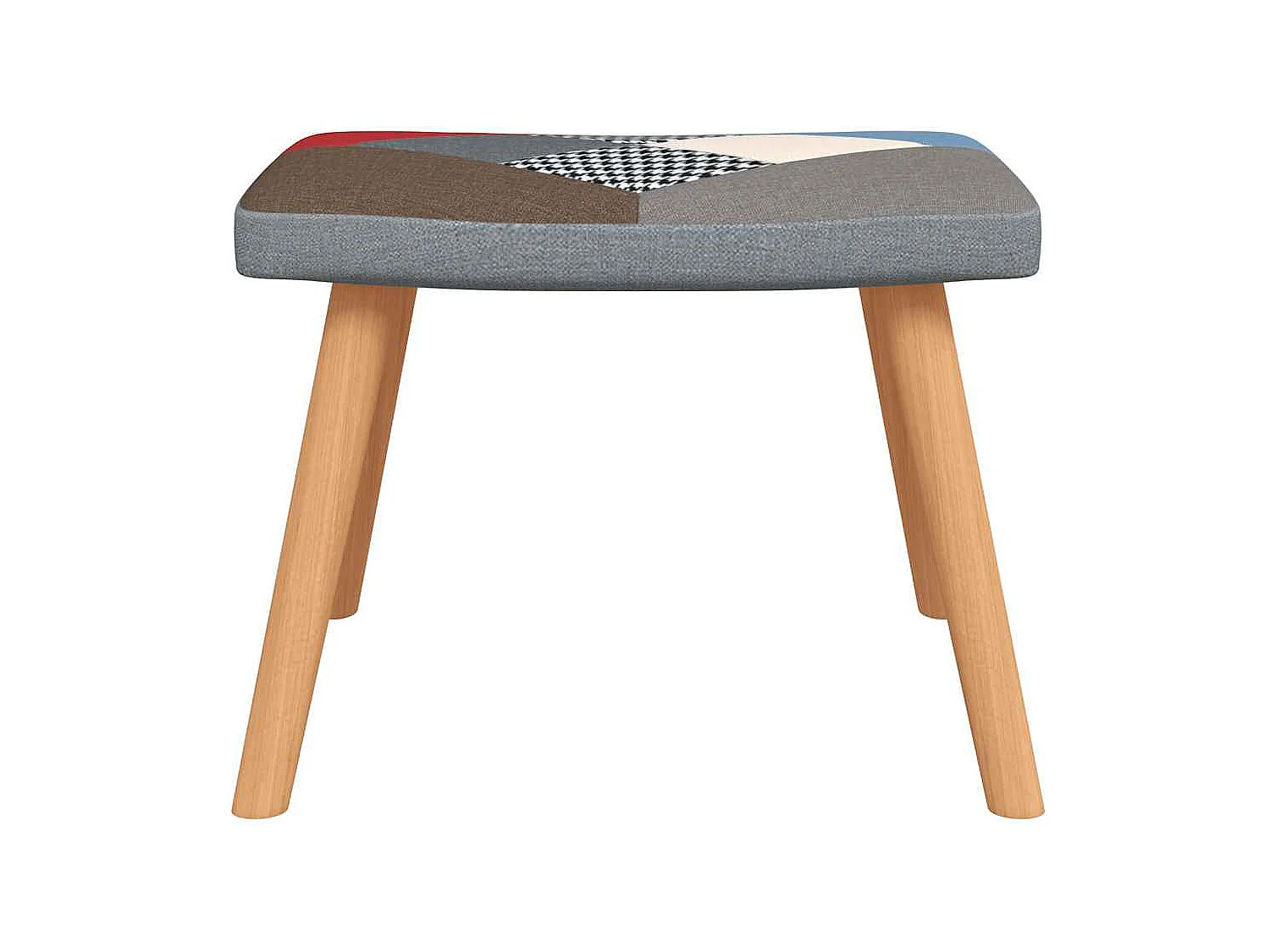 Chaise de relaxation avec repose-pied Patchwork Tissu