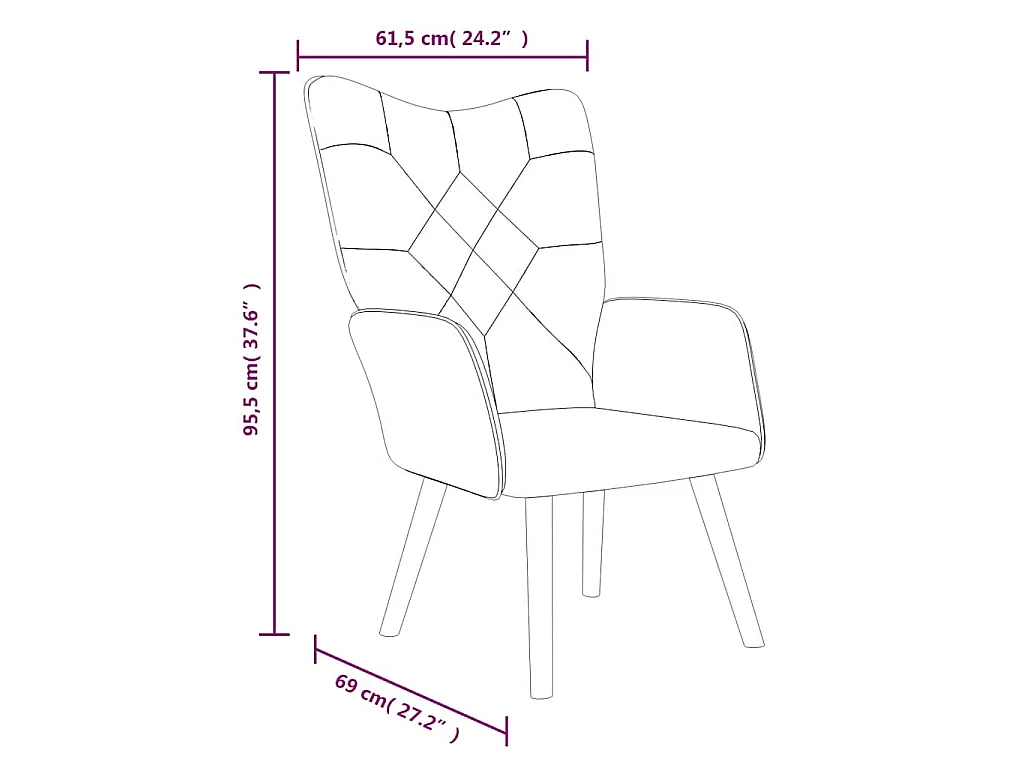 Cadeira de descanso com banco tecido de retalhos