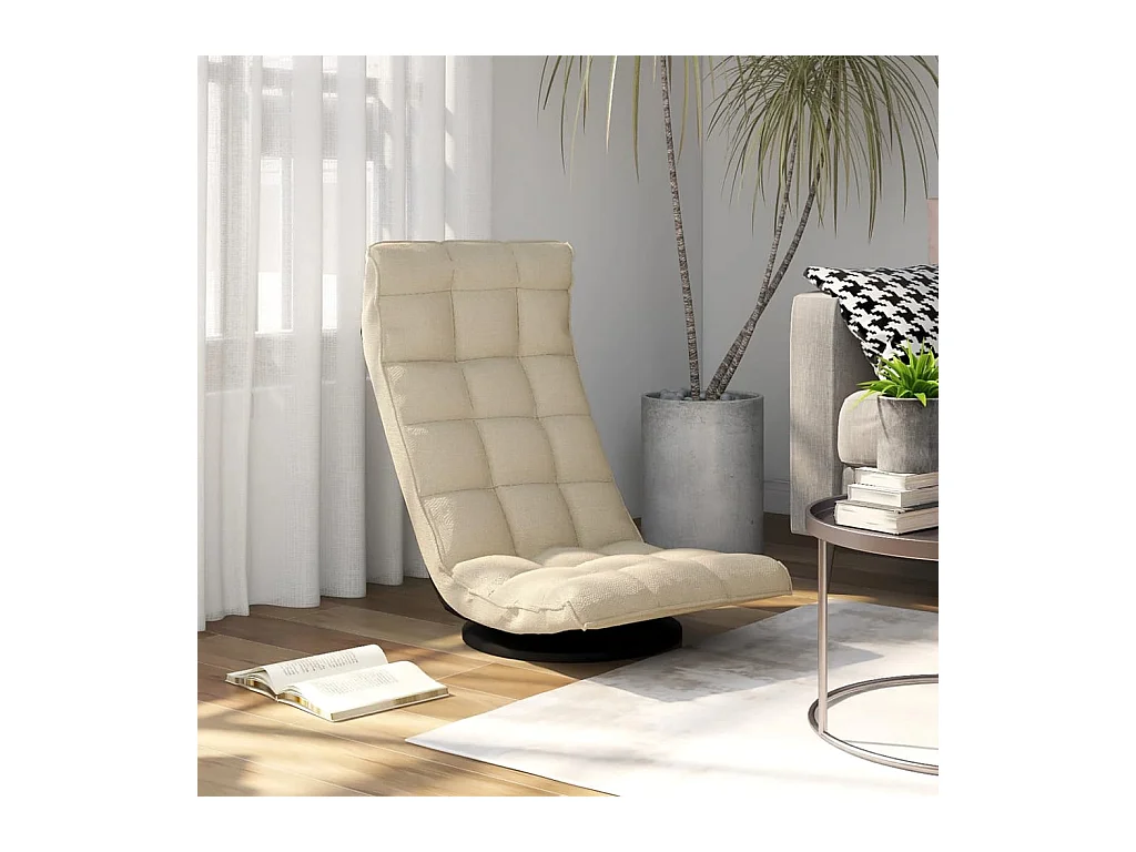 Bodenstuhl Drehbar Creme Stoff