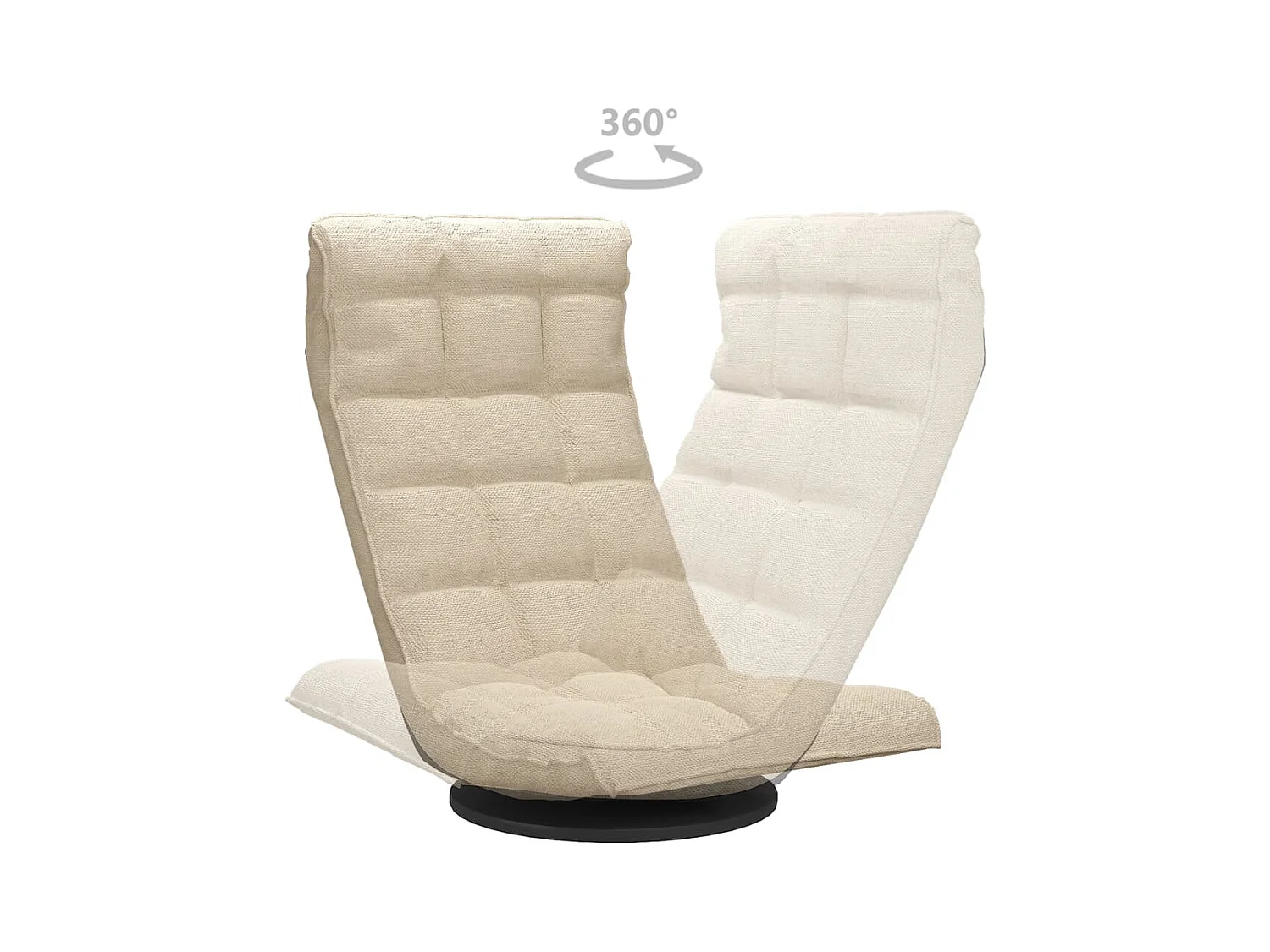 Bodenstuhl Drehbar Creme Stoff