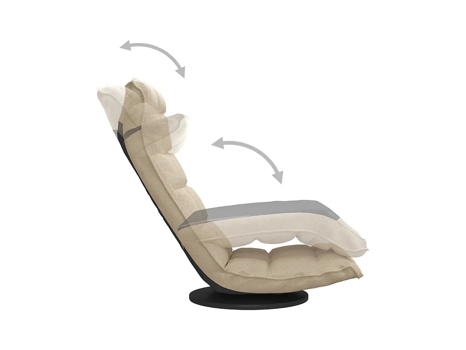 Bodenstuhl Drehbar Creme Stoff