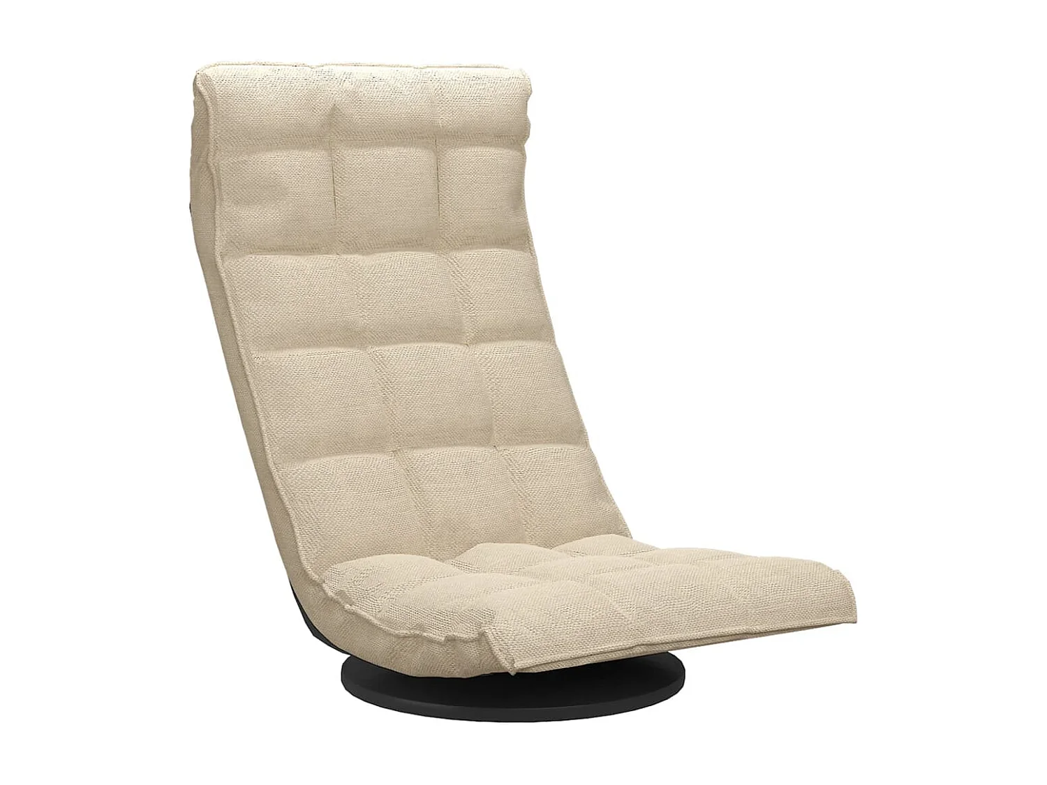 Chaise pivotante de sol Crème Tissu