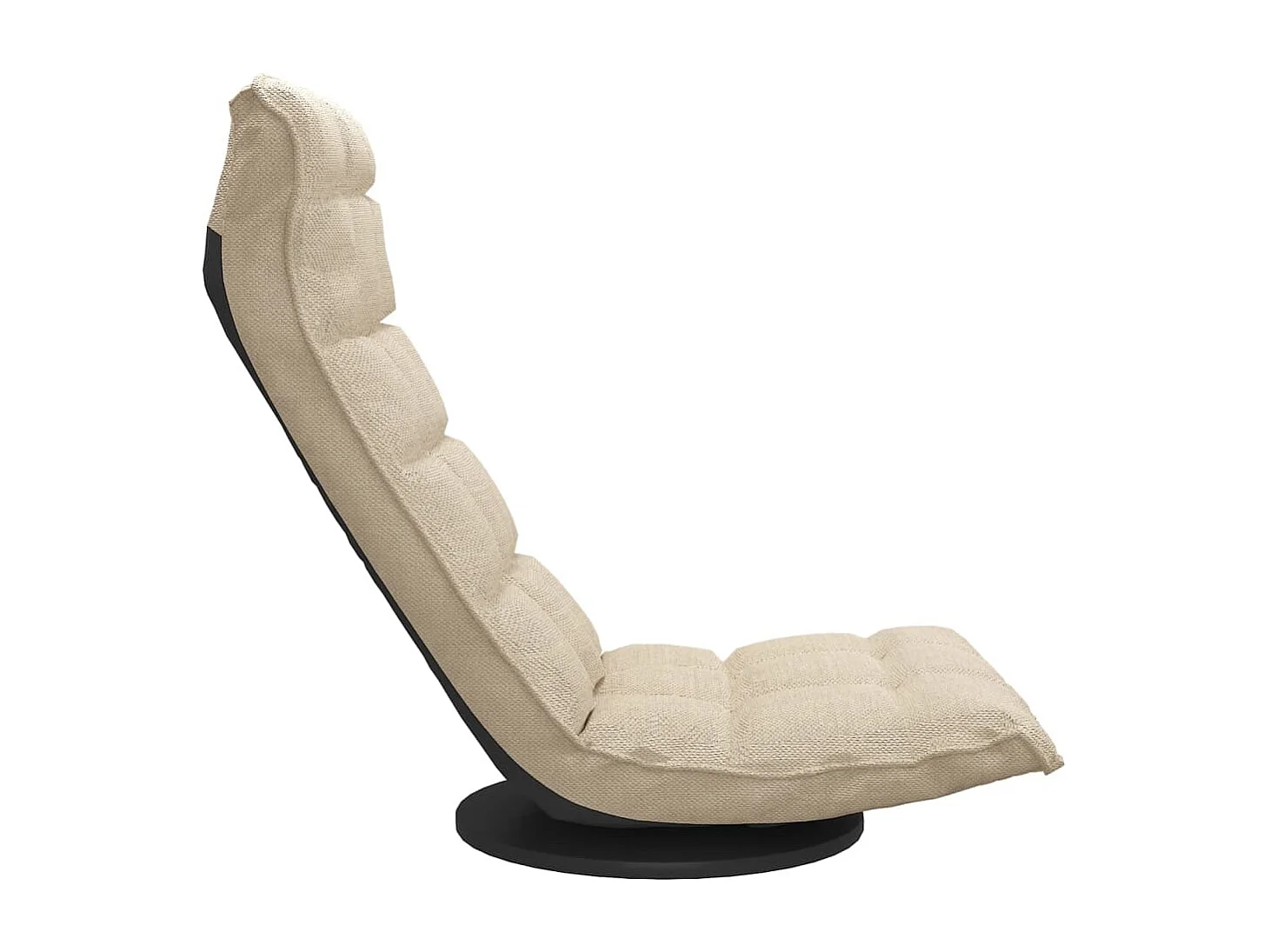 Chaise pivotante de sol Crème Tissu