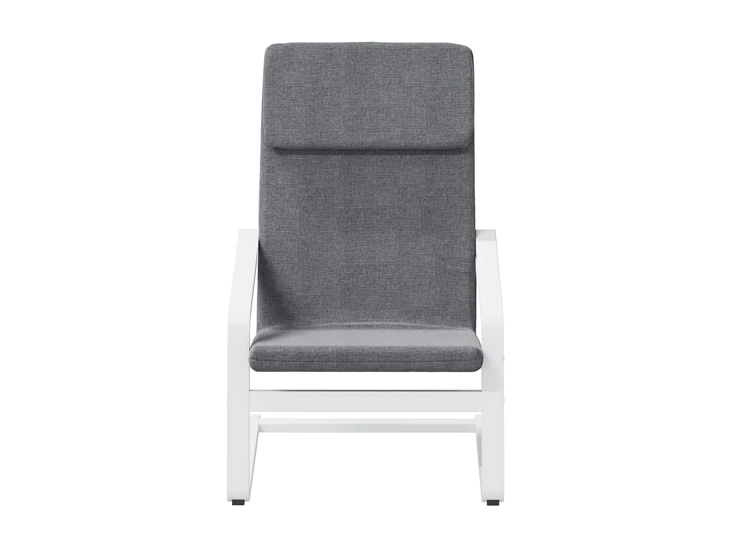 Chaise de relaxation avec repose-pied Gris foncé Tissu