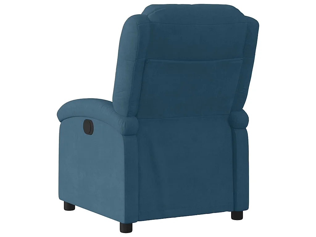 Fauteuil inclinable bleu velours