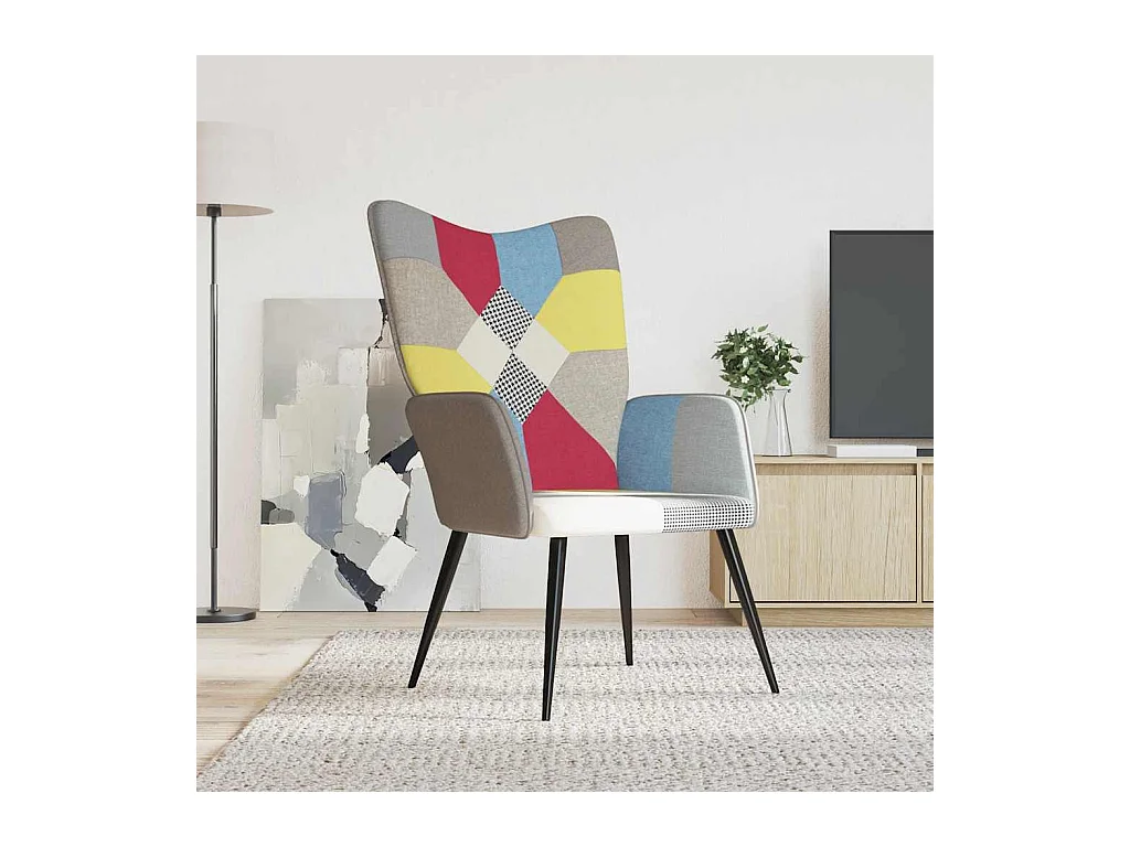 Relaxstoel patchwork stof