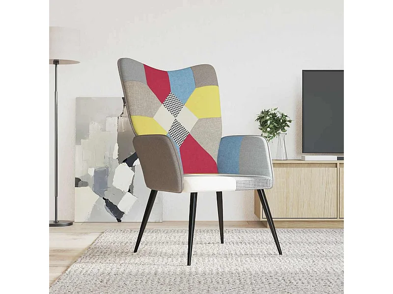 Relaxstoel patchwork stof