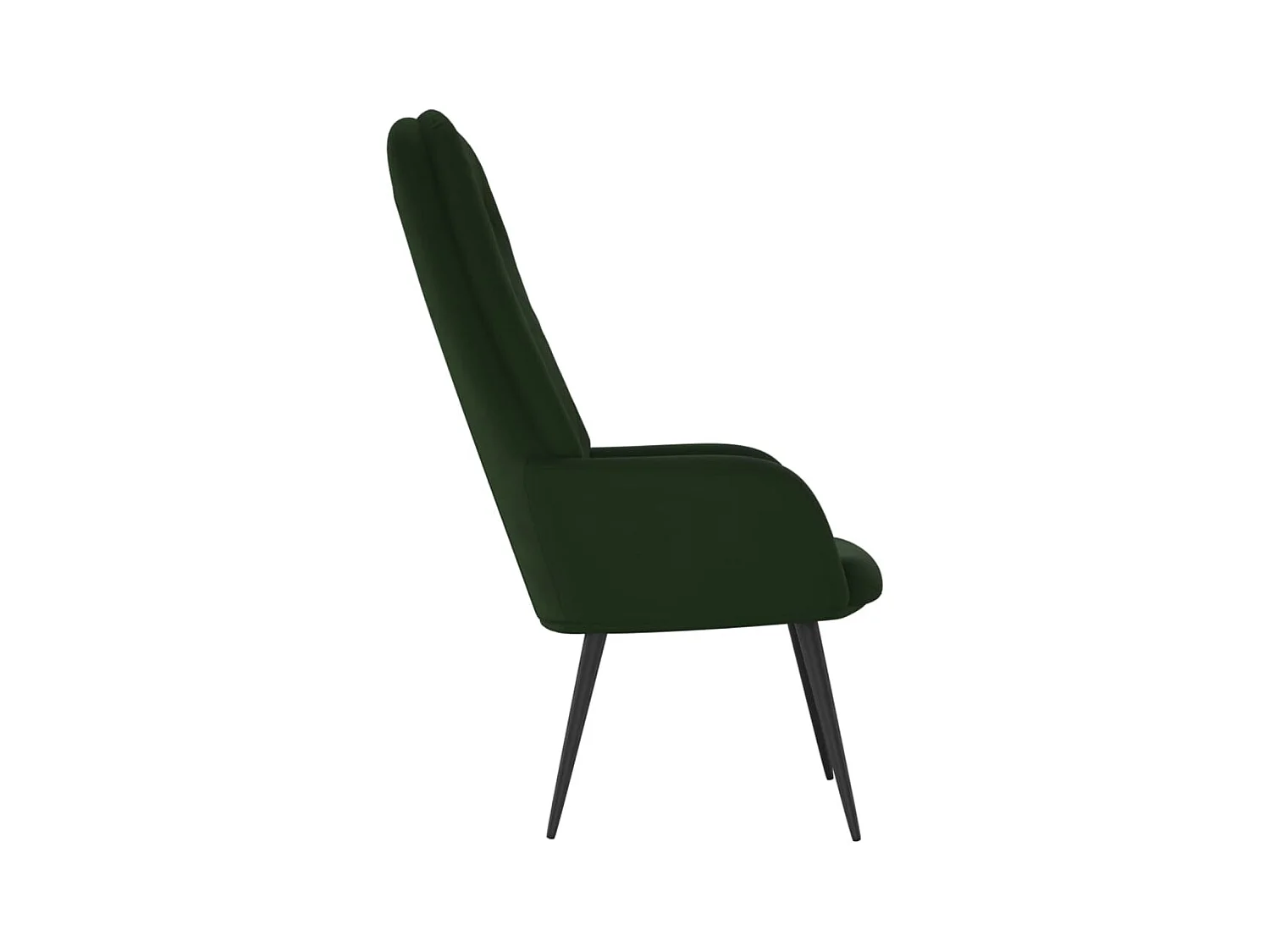 Chaise de relaxation Vert foncé Velours