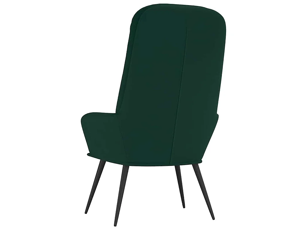 Chaise de relaxation Vert foncé Velours