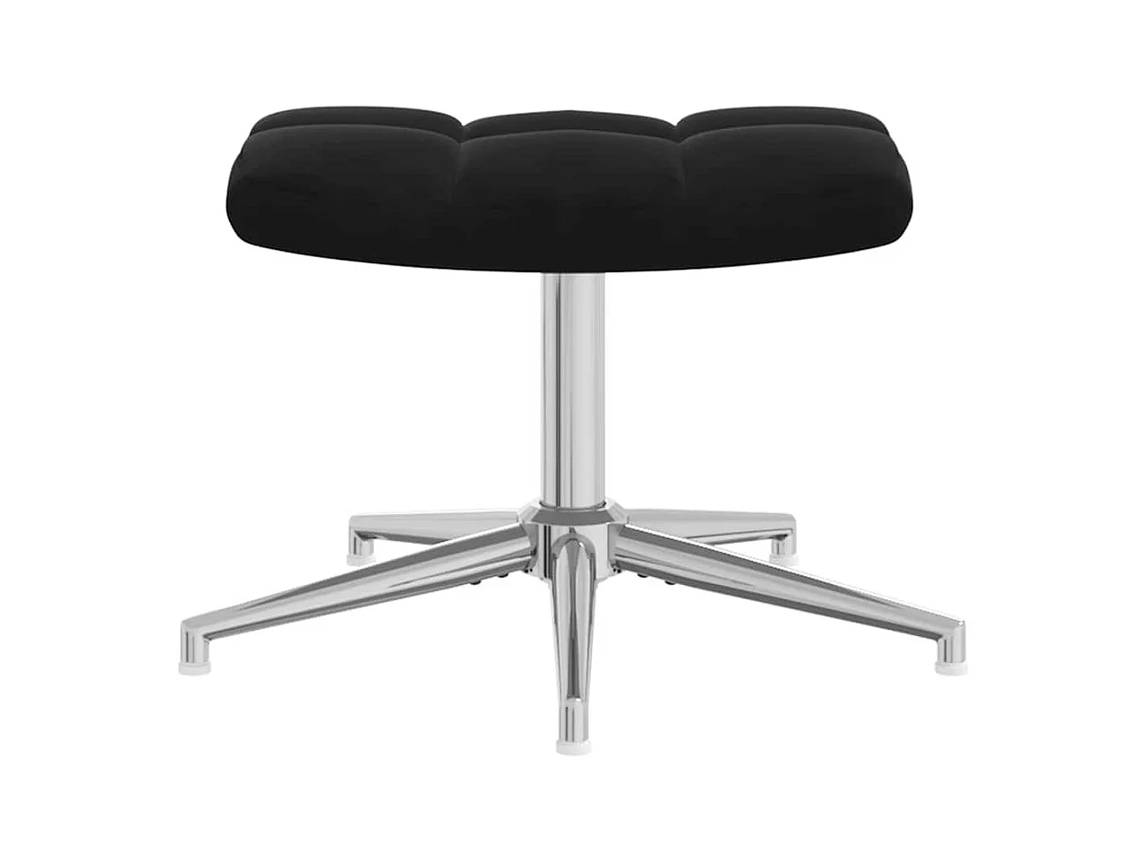 Relaxsessel mit Hocker Schwarz Samt