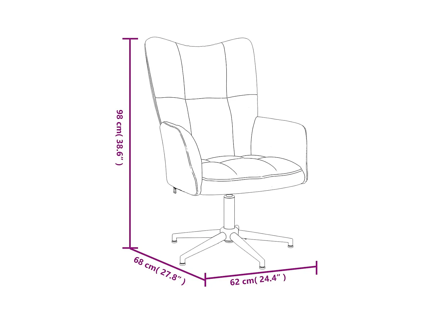Relaxsessel mit Hocker Schwarz Samt
