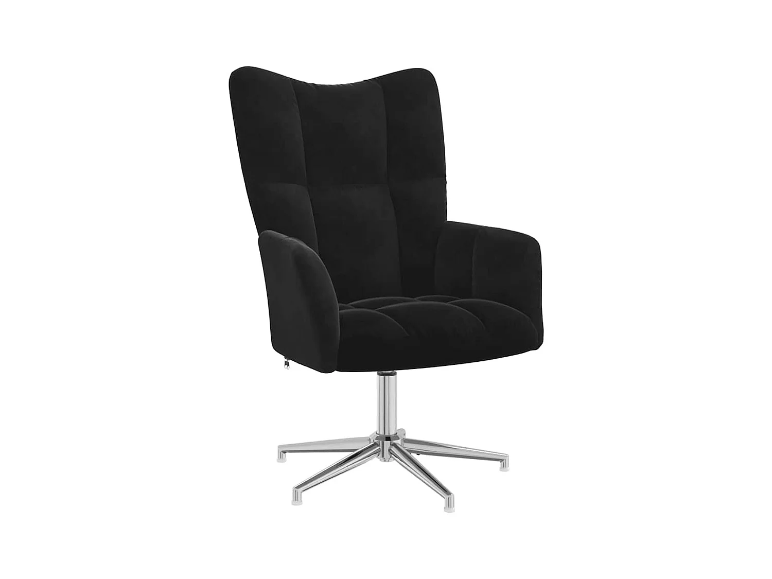 Relaxsessel mit Hocker Schwarz Samt