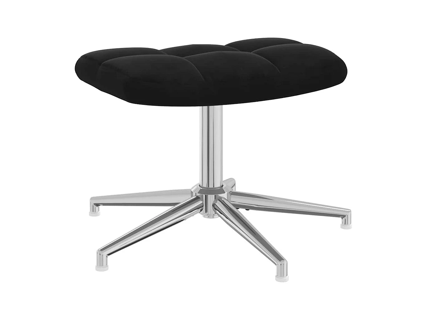Relaxsessel mit Hocker Schwarz Samt