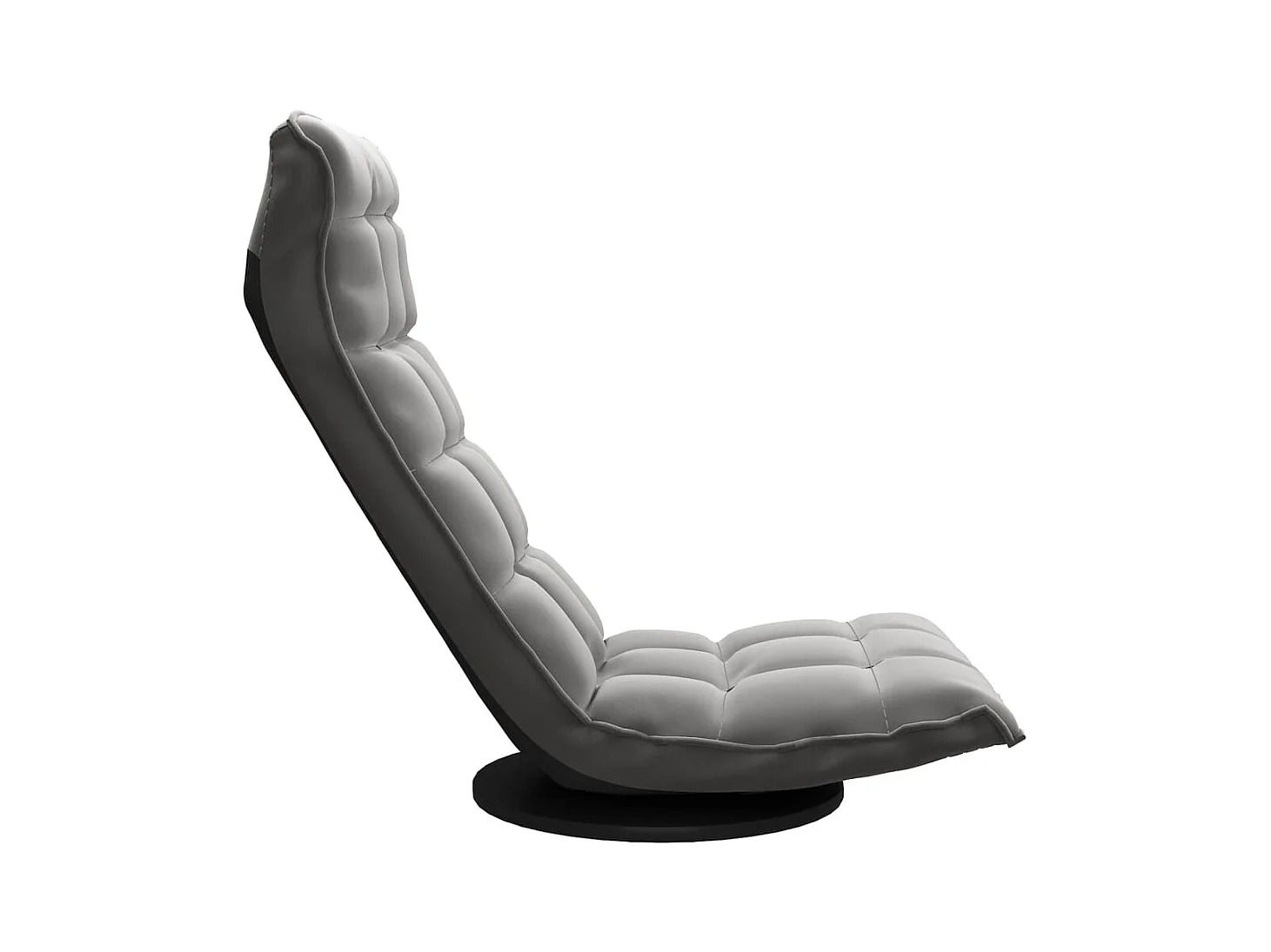 Chaise de sol pivotante Gris foncé Velours